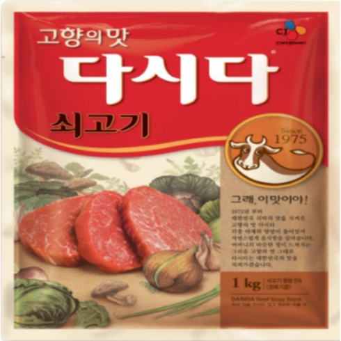 쇠고기다시다1kg - CJ제일제당 쇠고기 다시다, 1kg, 4개