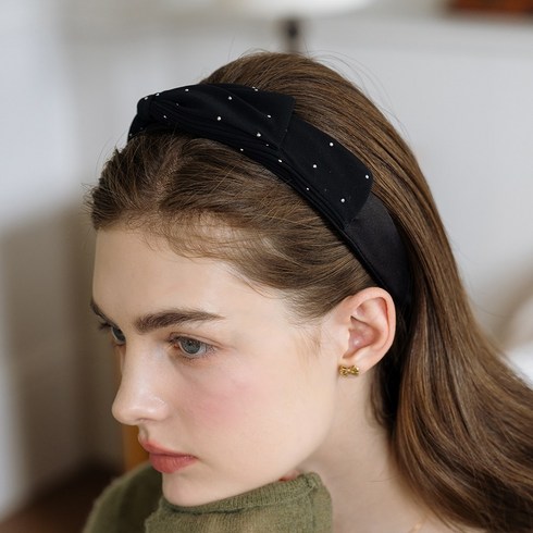 하스 HFS021 Feminine glitter ribbon hairband