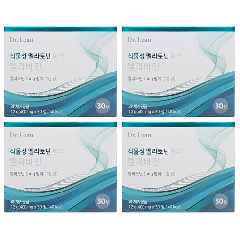 식물성 멜라토닌 함유 멜라바인 12박스 - 닥터린 식물성 멜라토닌 2mg함유 멜라바인, 30정, 4박스