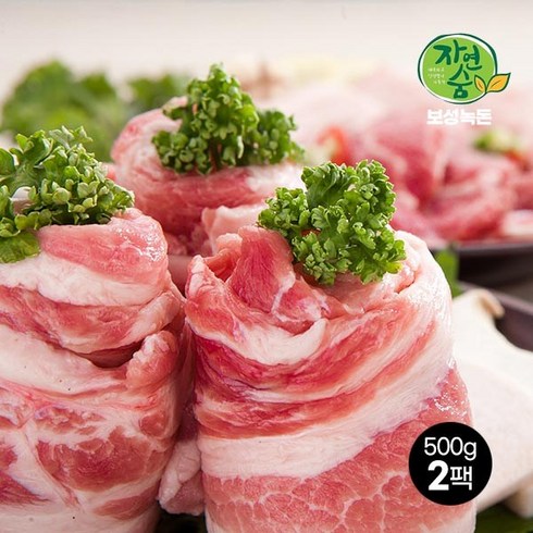 보성녹돈 한돈 냉장 삼겹살(구이) 500g x 2팩, 1
