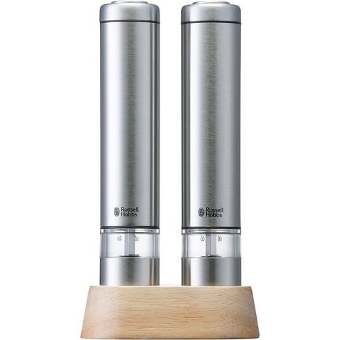 러셀싱글배럴 - Russell Hobbs 러셀홉스 전동밀 솔트&페퍼 미니 (2개 묶음) 7933JP 실버, 1ml, 2개