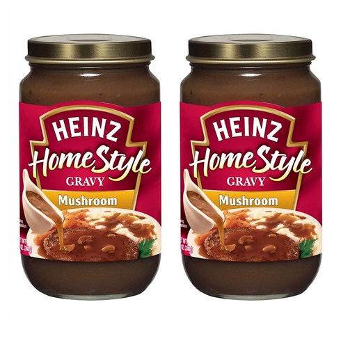 하인즈 홈스타일 그레이비 소스 340g 2병 머쉬룸 Heinz Homestyle Mushroom Gravy (12 oz Jar), 1개