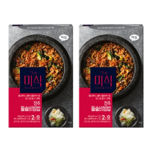 산골짜기연이네비빔밥 - 더미식 전주 돌솥비빔밥 비빔밥 210g X 2입 X 2팩, 돌솥비빔밥 210g X 2입 X 2팩