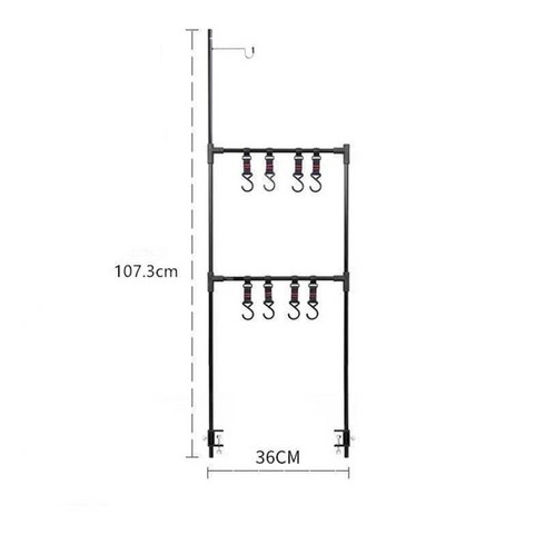 공구선반 조립식앵글규격 dwst17803 경량 접이식 캠핑 조리기구 걸이 랙 선반 휴대용 야외 바베큐 도구 데스크탑 스토리지 행거 스탠드 랙 후크, 나는 유형, 내가 입력