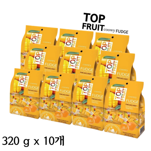 베트남 TOP FRUIT 망고 젤리 320g x10, 10개