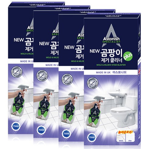 아스토니쉬 NEW 곰팡이 제거 클리너 plus, 750ml, 4개