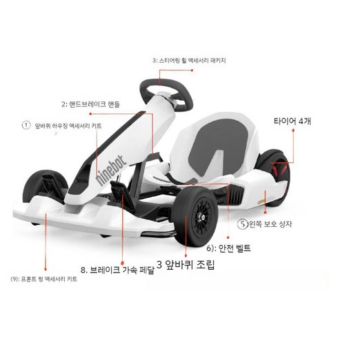 나인봇 고카트 프로 Pro 부품 핸들 람보 테일라이트 브레이크 외, 좌석