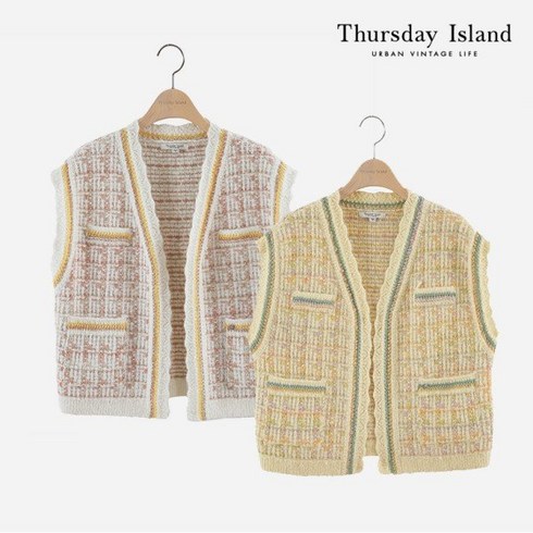 써스데이아일랜드 [Thursday Island] 그라데이션 트위트 오픈 베스트(T218MVT240W)