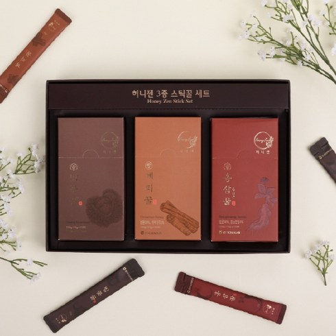 [한국양봉농협] 허니젠 프리미엄 스틱 10gx10개 (홍삼/계피/밤), 밤꽃꿀