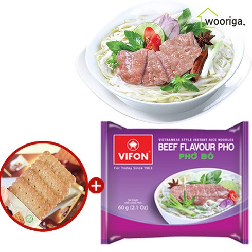 비폰 포보 베트남 쌀국수 소고기맛30개입+커피비스킷증정, 60g, 30개