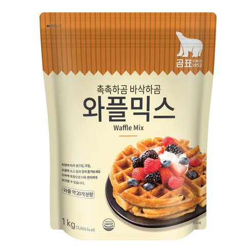 곰표 와플 믹스, 1kg, 4개