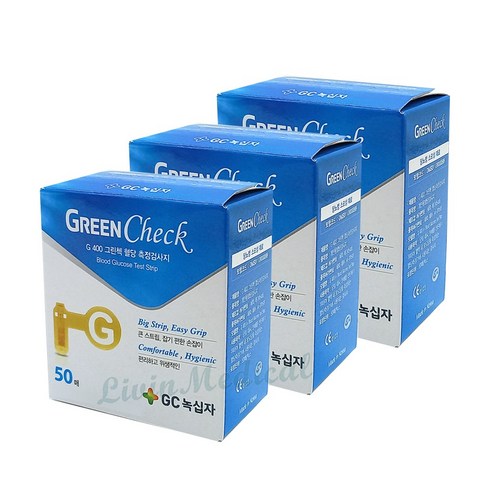 GC 녹십자 G 400 그린첵 혈당 측정검사지 GREEN CHECK 50매 x 3개, 50개입