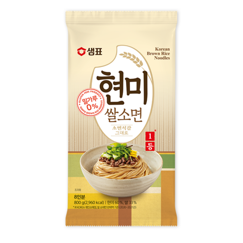 샘표 현미 쌀소면, 800g, 3개