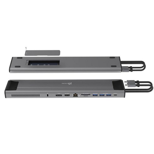 12in1 C타입 Gen2 10G PD 충전 4K 미러링 기가랜카드 M.2 NVME SATA 맥북 듀얼 도킹스테이션 JCD552 NEXT-JCD552