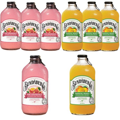 분다버그 375ml 핑크자몽 4병 + 트로피컬 망고 4병, 8개입