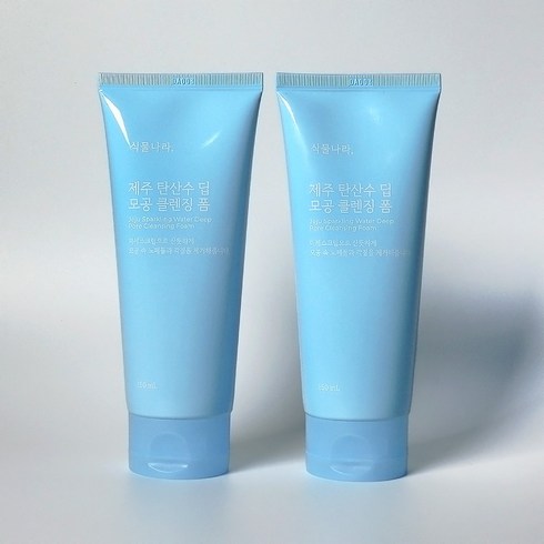 식물나라 - 식물나라 제주 탄산수 모공 딥 클렌징폼150mLX2, 150ml, 2개