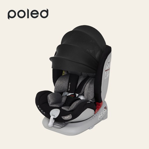 폴레드 올에이지 360 회전확장형 카시트 (ISOFIX & 락킹벨트), 새틴실버