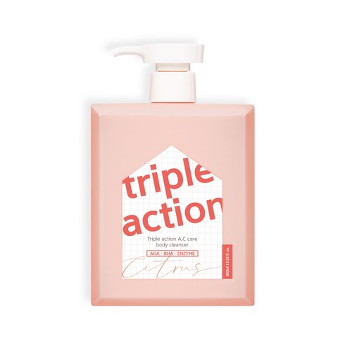 퐁당 트리플 액션 아크 케어 등드름 가드름 몸드름 바디 클렌저, 1개