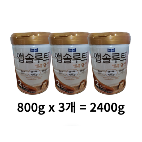 앱솔루트 명작 2FL 분유 2단계, 2400g, 6개