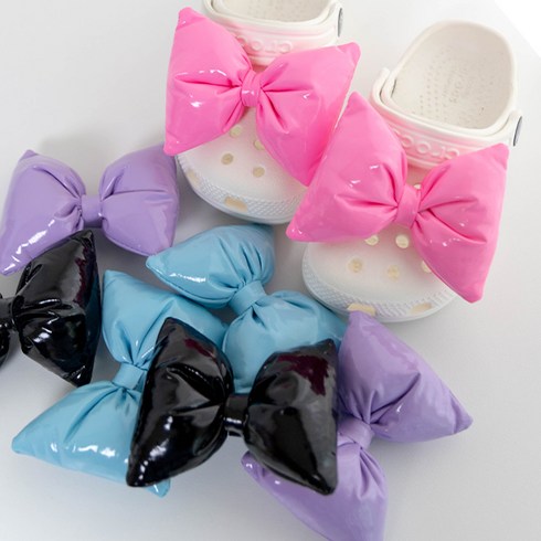 2p 통통 리본 패딩 유광 글로시 신발 샌들 파츠 꾸미기 장식 우정 커플 생일 선물