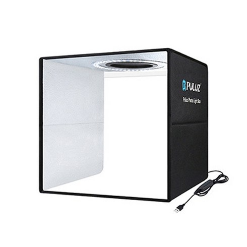 PULUZ 포토박스 포토부스 미니 스튜디오 LED 제품촬영, 블랙(25cm x 25cm), 1개