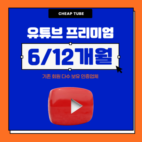 유튜브 프리미엄+유튜브 뮤직 6개월 12개월