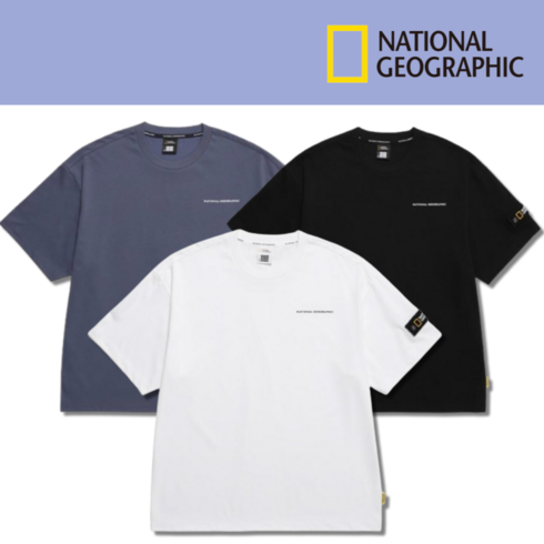 내셔널지오그래픽반팔 - (국내매장판) 내셔널지오그래픽 반팔 세미 오버핏 와펜 티셔츠 여름 반팔티 남녀공용