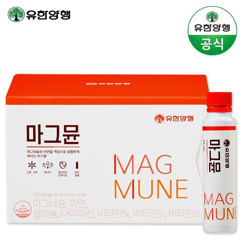 유한양행 마그뮨 마시는 마그네슘/아연/비타민B/셀레늄, 375ml, 1개