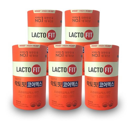 락토핏 생유산균 코어맥스 5통 10개월분 종근당 프로바이오틱스 장건강 락토 코아 면역, 5개, 120g