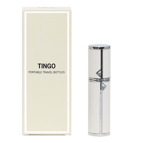팬그램향수공병 - 팅고 펌핑충전 향수공병 5ml, 화이트x실버, 1개