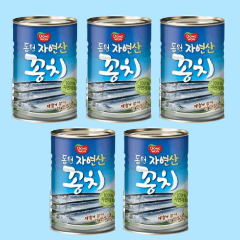 음식과요리 - 동원 자연산꽁치 300g 통조림 김치찌개 간편요리, 5개