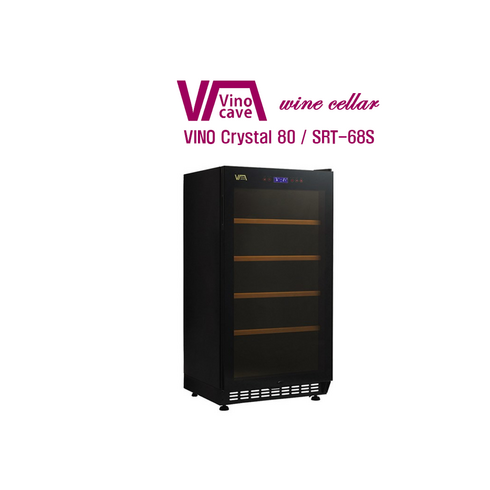 [VINOCAVE] 와인셀러 비노케이브 VINO Crystal 80(SRT-68S) 60-80병 보관 / 구매전 필수상담 050-5235-1001