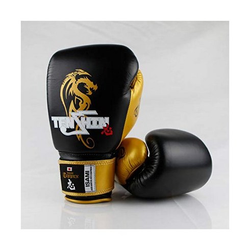 ISAMI 이사미 텐심글러브 천연가죽 TP001 권투 경기 게임 프로 글러브 복싱 스파링, 블랙, 12oz