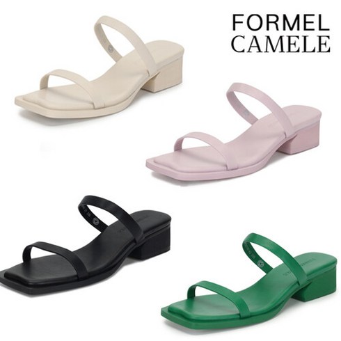 포멜카멜레샌들 - 포멜카멜레 [포멜카멜레] 투스트랩 베이직 샌들 3CM FKS1F1SS101