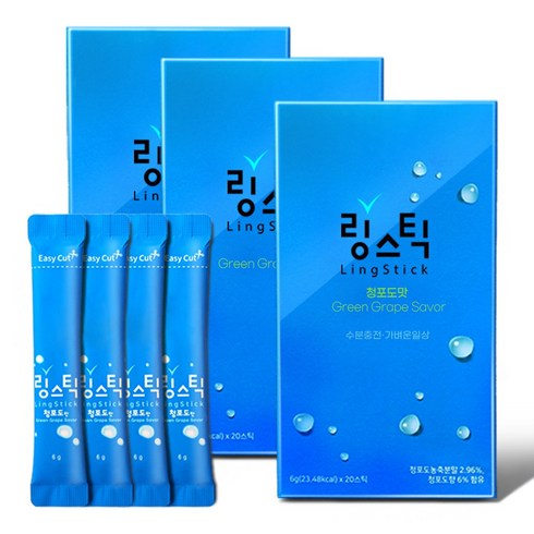 링스틱 청포도맛 수분충전, 120g, 3박스