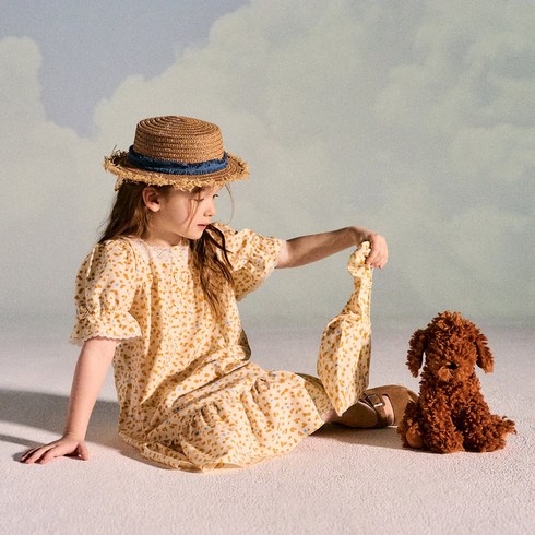 오르시떼아동반소매 - 오르시떼8085 여아동 D045 옐로이즈 반소매 원피스 OR24MGBBD0451112834