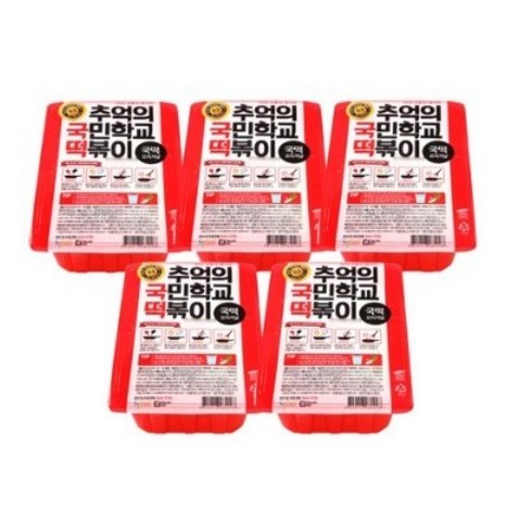 추억의 국민학교 떡볶이 오리지널 5팩, 600g, 5개