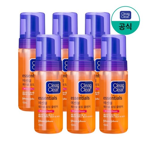 클린앤클리어 - 클린앤클리어 에센셜 훼이셜 포밍 클렌저, 150ml, 6개