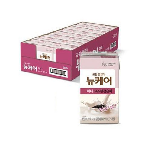 대상웰라이프 뉴케어 미니 고소한 검은깨 150ml x 24팩, 24개입