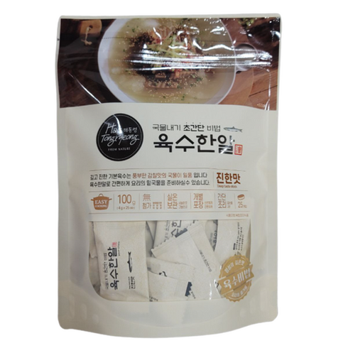 해통령 육수한알 진한맛 자연조미료 휴대용 멸치국물, 100g(25입), 1개