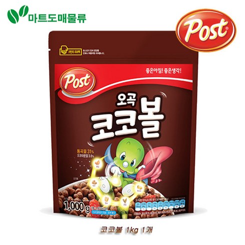 포스트 오곡 코코볼 시리얼, 1kg, 1개