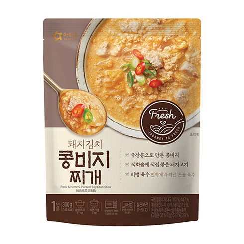 아워홈 돼지김치 콩비지찌개 300g 5개