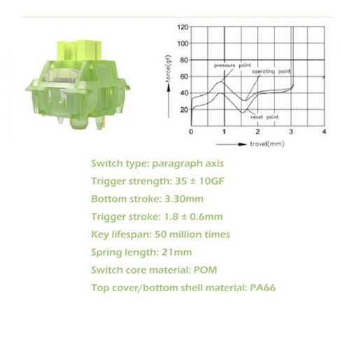 오테뮤라임v3 - Outemu 사일런트 클릭 레몬 피치 스위치 기계식 키보드 스위치 RGB 게이밍 MX 스위치 선형 촉각 5 핀 윤활 V3, 없음, 없음, 1) Green lime V3 35 pcs