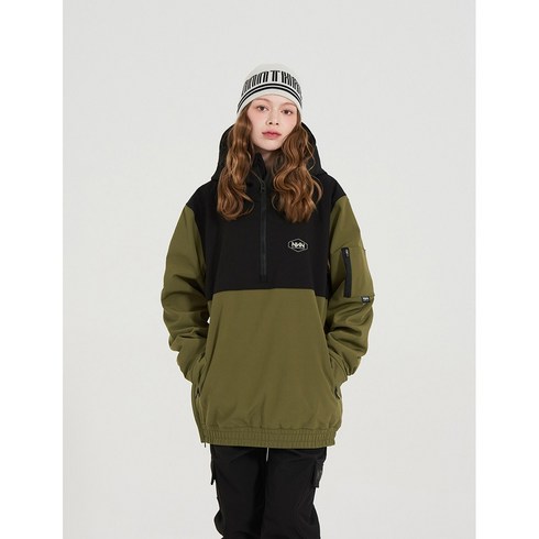 엔쓰리 - 엔쓰리 NNN - 3L TR100 Hood Anorak - JACKET - 올리브+블랙 [오로라 나염]