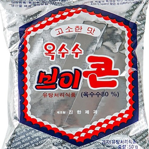 예이니식품 옥수수 브이콘 30개(50gx30개) 옛날추억스낵과자곡물칩, 50g, 30개
