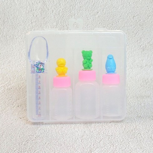 크린 투약병 세트 투약기 12cc 20cc 케이스 유치원 어린이집 약병 필수품, 1개