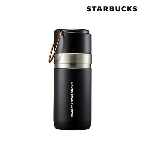 2023년 가성비 최고 크로스비블랙월텀블러 - STARBUCK SS 블랙 앤 골드 스탠리 보온병 500ml