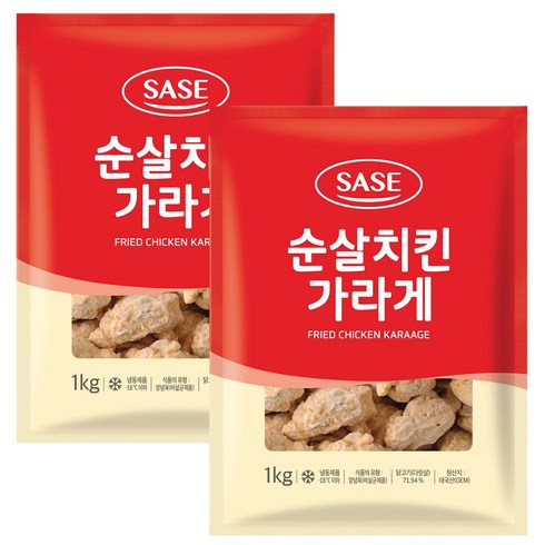 사세치킨가라아게 - 사세 순살 치킨가라게 1KX10 식당용 오징어 안주, 1kg, 2개