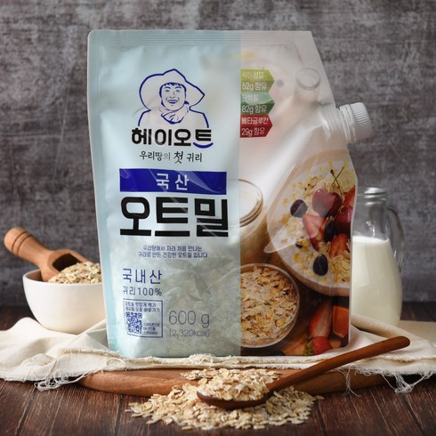 [두보식품] 헤이오트 국산 오트밀 600g x 2개, 1개