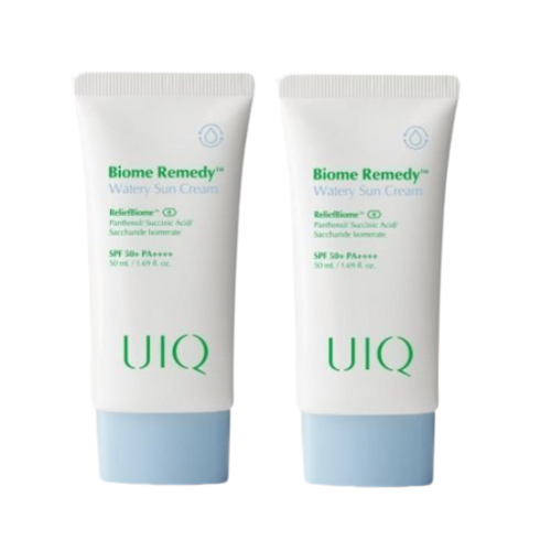 UIQ 바이옴 레미디 수분 선크림 Biome Remedy™ Watery Sun Cream, 50ml 2개, 2개